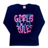 01 blusa feminina manga longa girls rules girls