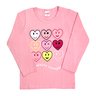 01 blusa feminina manga longa coracoes smile girls