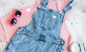 Jardineira jeans Infantil 1