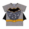 01 camiseta menino batman manga curta c capa removivel kamylus
