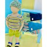 01 conjunto bebe menino camiseta e bermuda good boy coloritta