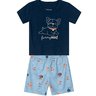03 conjunto bebe menino camiseta e bermuda bordado dog brandili caramelo