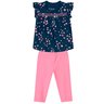 01 conjunto bebe menina blusa e legging estrela do mar brandili