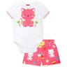 01 conjunto bebe menina body e short gatinha kyly