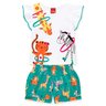 01 conjunto bebe menina blusa e short bichinhos kyly