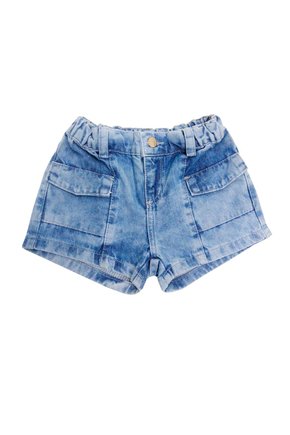 02 short jeans menina bolso mox