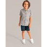 04 conjunto menino camisa e bermuda sarja mundi