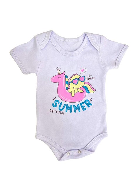 01 body bebe menina unicornio summer kidstok branco