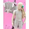 01 conjunto menina blusa e short laco tule kiki xodo
