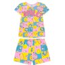 01 pijama camiseta e short smile brilha no escuro kyly
