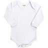 02 body bebe unissex manga longa liso kidstok baby branco