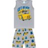02 pijama menino regata e bermuda onibus escolar kyly