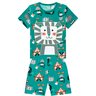 04 pijama menino camiseta e bermuda leaozinho circo brilha no escuro kyly