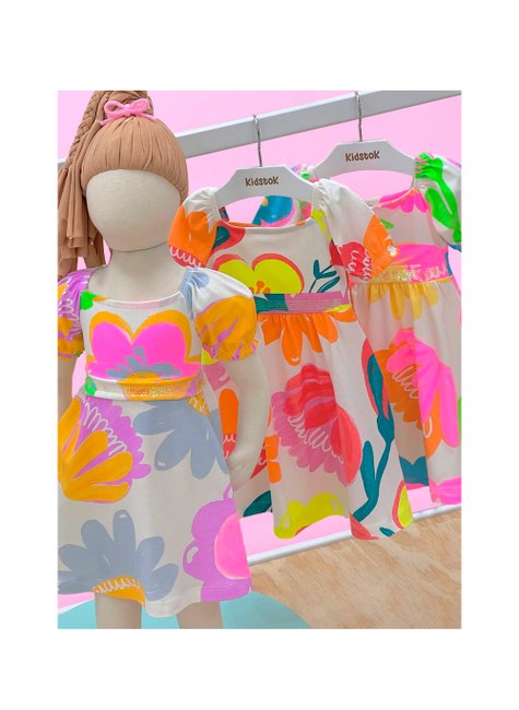 01 vestido menina floral paete fakini