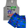 01 conjunto menino regata e bermuda trator shuma kids