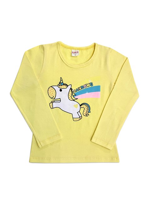 01 blusa menina unicornio girls