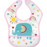 02 babador menina impermeavel c pegador de migalhas elefante buba