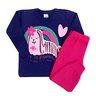 01 conjunto menina blusao e calca moletom cachorrinho shuma kids