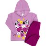 01 conjunto menina blusao e calca moletom gatinho shuma kids