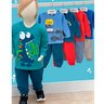 02 conjunto menino blusao e calca moletom dino shuma kids