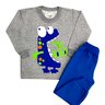 03 conjunto menino blusao e calca moletom dino shuma kids