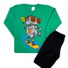 01 conjunto menino blusao e calca moletom robo shuma kids