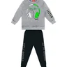 01 conjunto flanelado menino blusao e calca moletom fone kyly