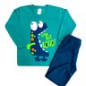 05 conjunto menino blusao e calca moletom dino shuma kids