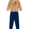 01 conjunto menino blusao e calca moletom bordado camp brandili