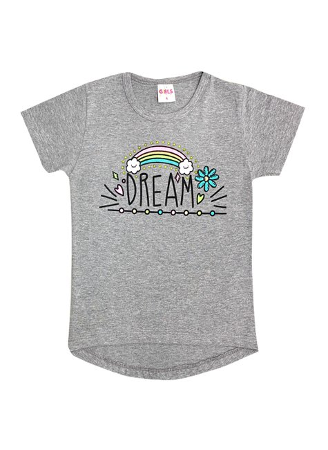 01 blusa menina manga curta dream arco iris girls