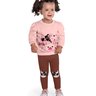 02 conjunto menina blusao e calca legging flanelada gatinho fashion kyly