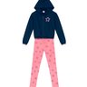 04 conjunto menina flanelado jaqueta e legging estrelas brandili