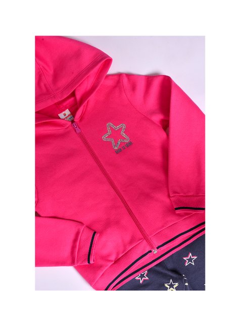 09 conjunto menina flanelado jaqueta e legging estrelas brandili