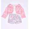 02 conjunto menina c 3 blusa casaco pelo e short saia gatinhos milla nina rosa claro 2