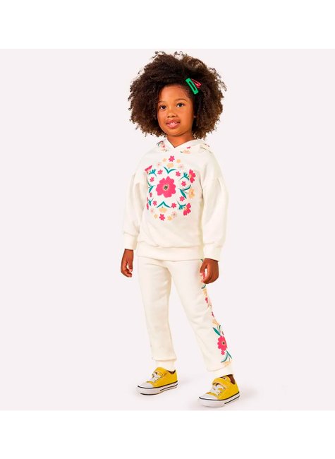 07 conjunto menina blusao flanelado c capuz floral e calca nanai