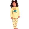 01 pijama menina flanelado gatinho brilha no escuro kyly