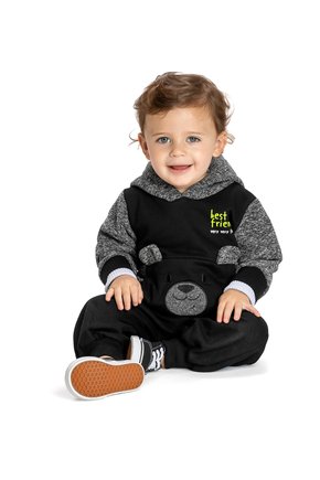 Conjunto Menino Blusão e Calça Moletom Ursinho Angerô