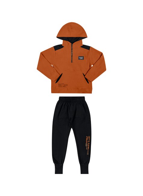 02 conjunto menino blusao soft e calca moletom lets flow angero