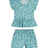 04 conjunto menina blusa e short floral glitter elian azul 3