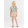 02 conjunto menina blusa floral e short moletom coloritta caramelo 8