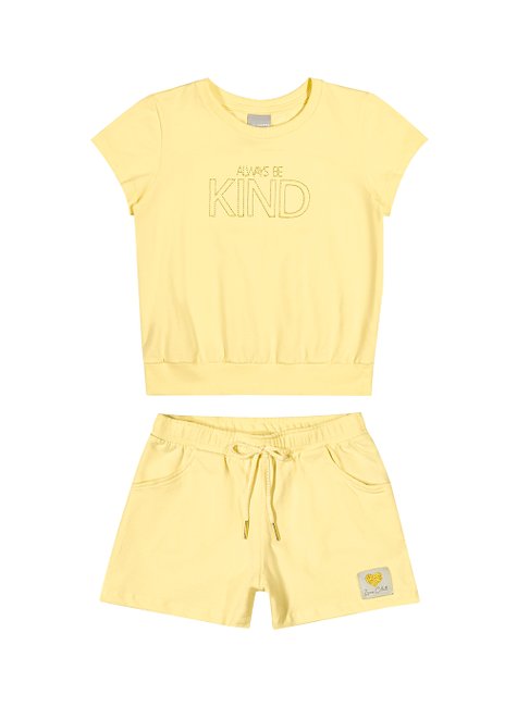 05 conjunto menina blusa e short molecotton kind coloritta rosa claro 12