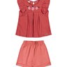 04 conjunto menina blusa frutinhas e short sarja angero branco 2
