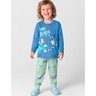 01 pijama menino camiseta e calca dino explorer brilha no escuro brandili azul 3