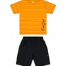02 conjunto menino camiseta e bermuda listras angero laranja 8