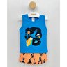 01 conjunto menino regata e bermuda moletinho foguete catolele azul 1