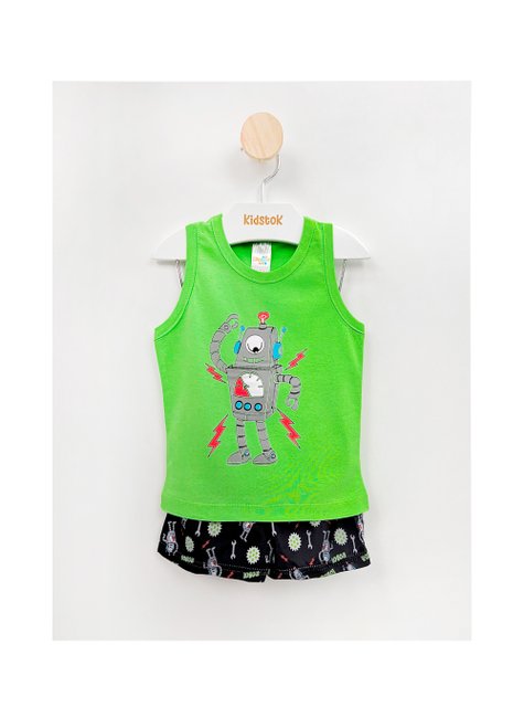 04 conjunto menino regata e bermuda tactel robo shuma kids azul escuro 3