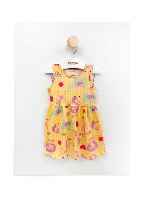 02 vestido menina cotton safari elian amarelo 3