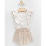 01 conjunto menina blusa e short listrado pedraria kiki xodo off white 3