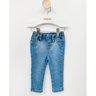 01 calca bebe menina jeans kidstok azul claro p