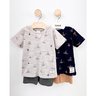 01 conjunto menino camiseta barquinho e bermuda linho angero cinza 1
